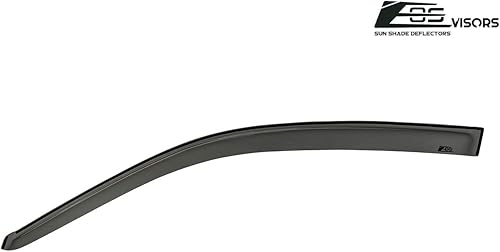 Miniatura 3 de Para modelos Honda Civic 2P Coupé de 2001-2005  Viseras EOS estilo adhesivo JDM con ventilación lateral tintada ahumada, deflectores de ventana de