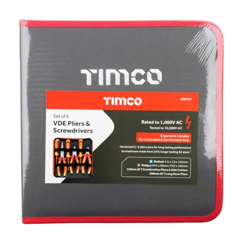 VDE Pliers & Screwdrivers Set, Red - Image 3