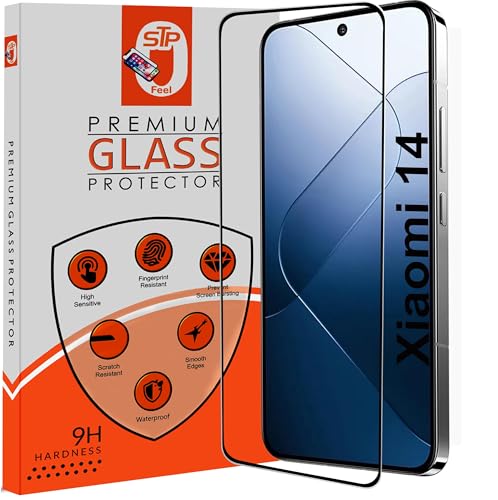 Image of STP FEEL HD+ Premium Tempered Glass Screen Protector Guard Compatible For Xiaomi 14 5G (6.36 Inch, Pack of 1) | Edge to Edge Coverage With Easy to installation kit