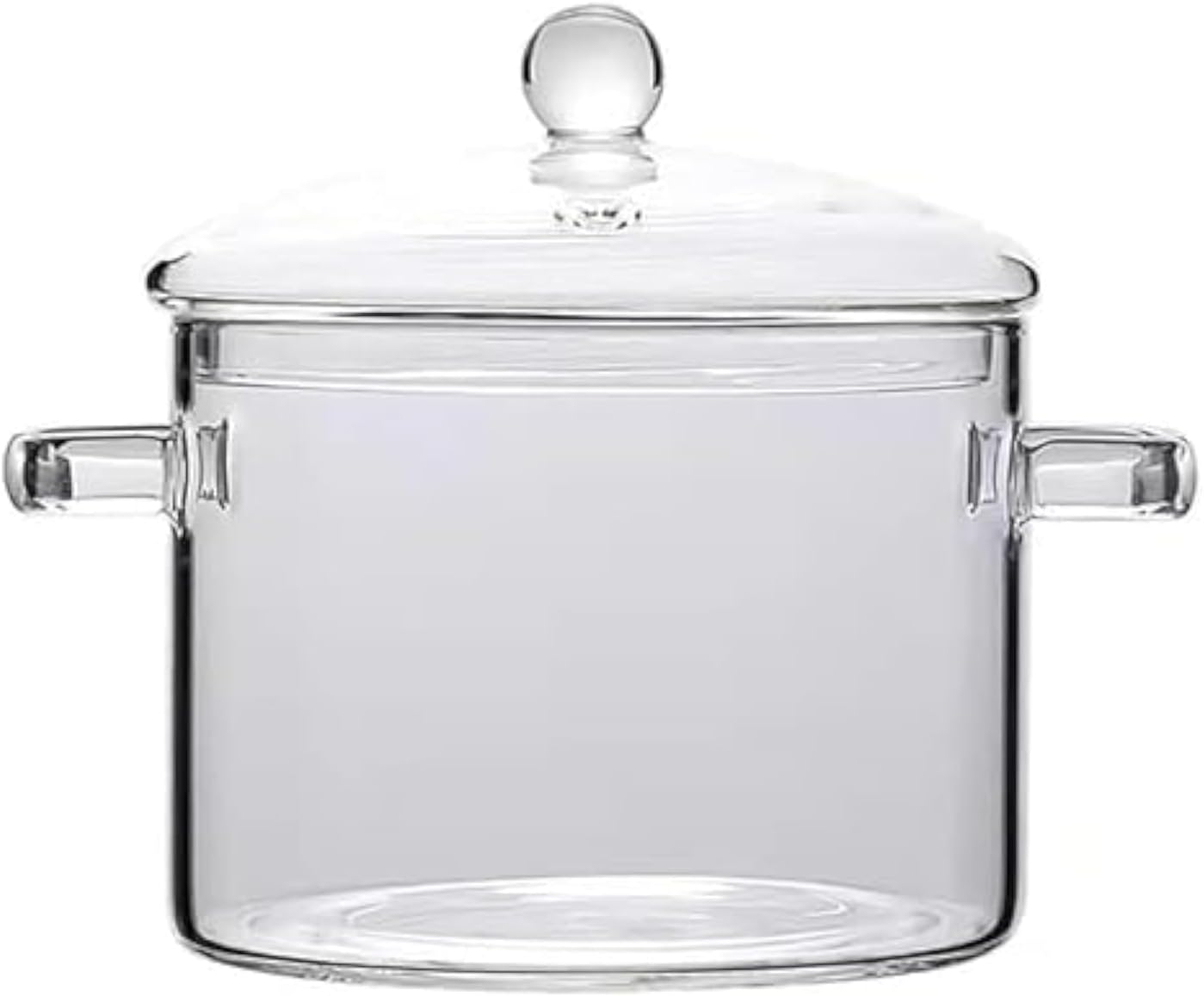 Clear Glass Cooking Pot Glass Saucepan Glass Cooking Pot Glass Saucepan With Cover - Heat-R - Safe For Pasta Noodle,Soup,Milk(5 pcs)