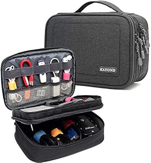 KAYOND Electronics Organizer Travel Bag Accessories Cable Cord Gadget Gear Storage Cases