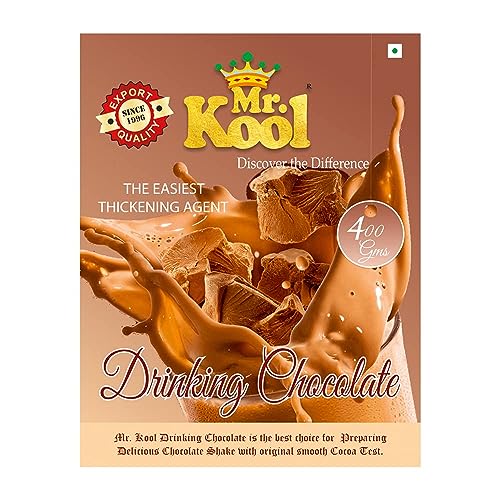 Image of Mr. Kool Drinking Chocolate Powder Box for Delicious Hot /Cold Chocolate Drink, Healthy Drink for Kids 400 Gm X 2 Pack