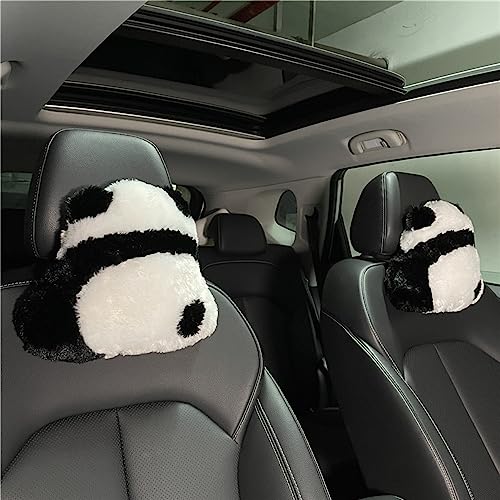Set 2 Almohadas para Auto Peluche Ajustables Blancas miniatura 1