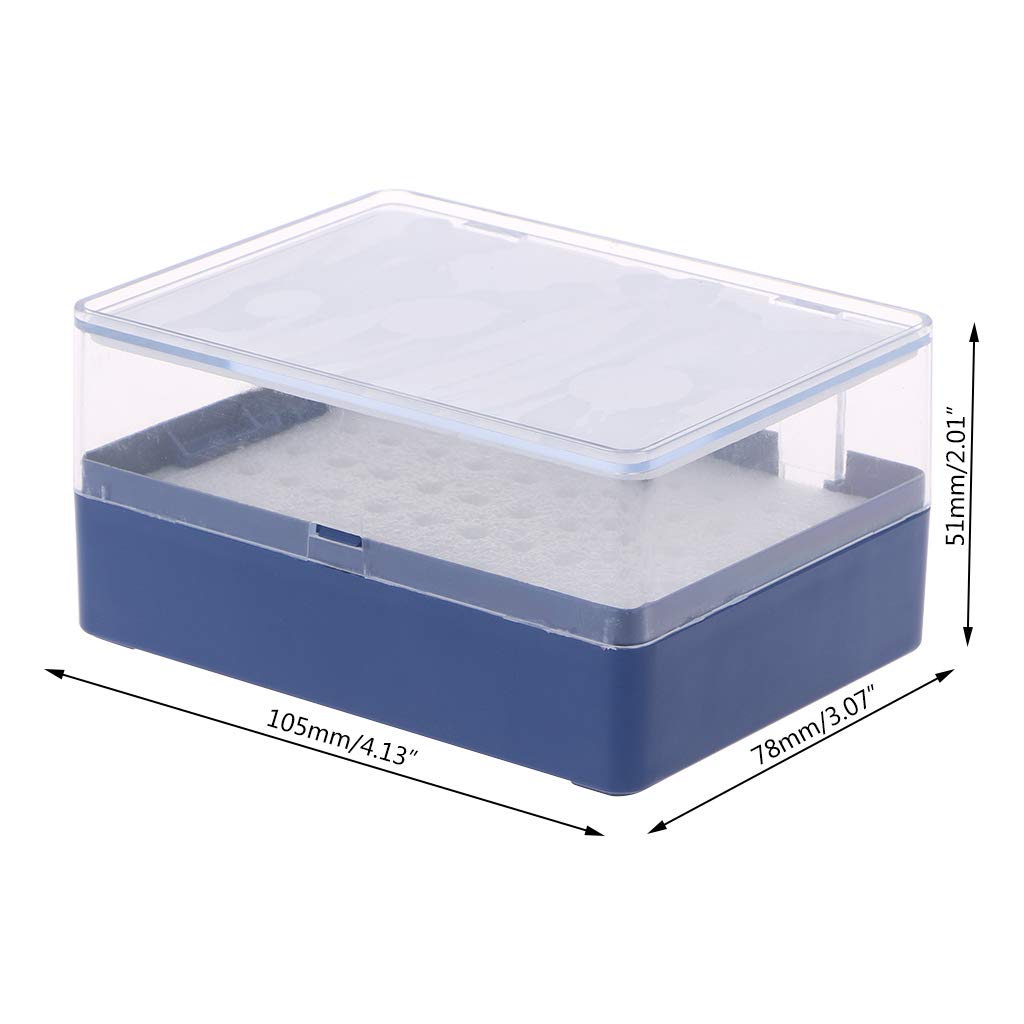 Boîte de Rangement en Plastique avec Organisateur de Fraise en Mousse pour 50 forets PCB Porte-Embouts de Tournevis