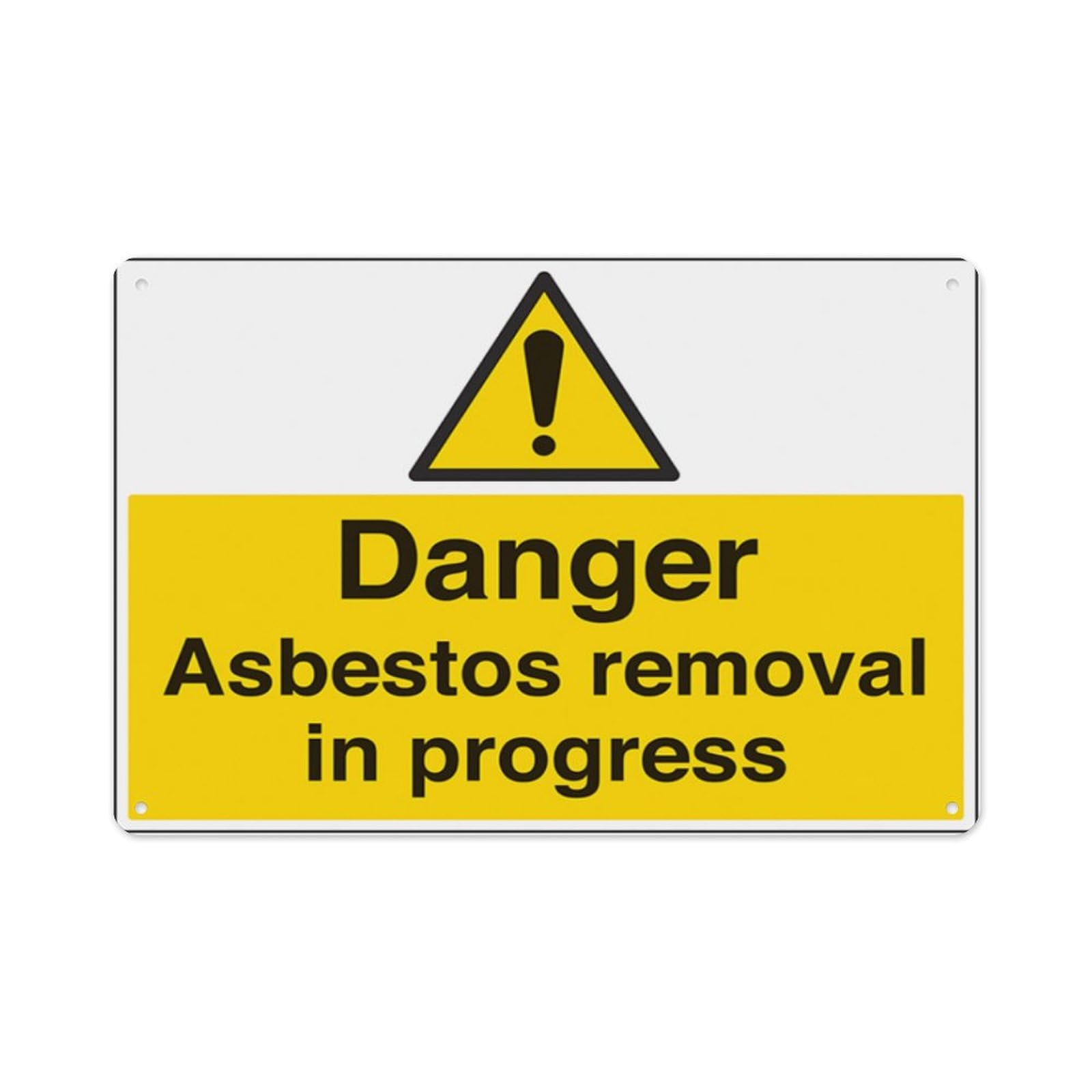 peiyeety Asbestos Removal In Progress Aluminum Tin Warning Signs For Home Outdoor Garden 8X12 Inches