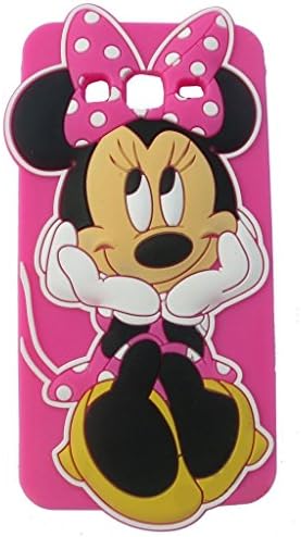 J7 Case,Galaxy J7 Case,Samsung J7 Case, KY 3D Cute Sit Minnie Mouse Silicone Soft Back Case Cover for Samsung Galaxy J7 SM-J700 (Rose Red)