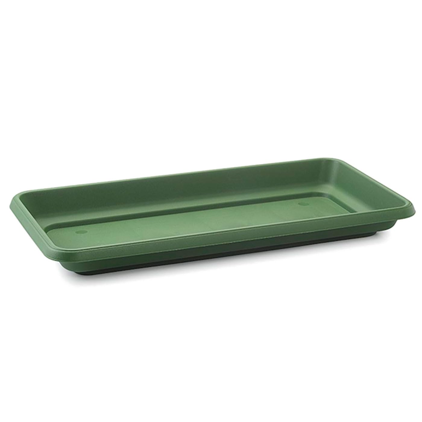 Acan Tradineur - Plato Jardinera de 100 cm - Macetero, Maceta para Plantas y Flores Rectangular - Fabricado en Plástico - 7 x 96,5 x 41,5 cm - Color Verde