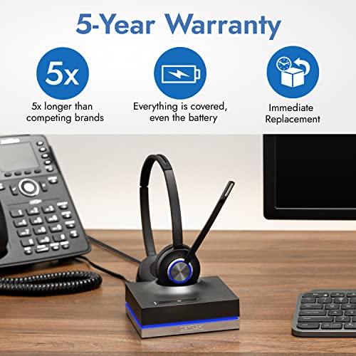 Leitner Lh575 Wireless Office Headset With Mic - Computer And Telephone Headset - Phone Headsets For Office Phones – Single And Dual-Ear Wearing Styles #TOP5