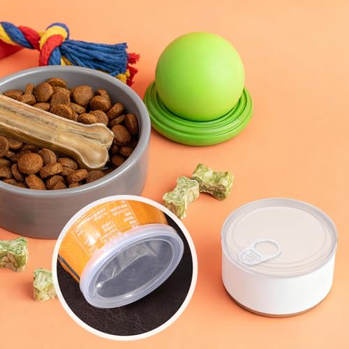 6 Stück Dosendeckel,Deckel für Dosen,Waschbar Dosendeckels Deckel für Katzen & Hundefutter Dosen Transparent Dosendeckels Wiederverwendbar Konservendosen Decke zum Katzenfutter Tierfutterdosen-75mm