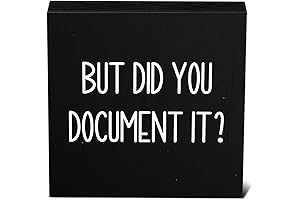 Document it Wooden Box Sign - Goth Desk Decor