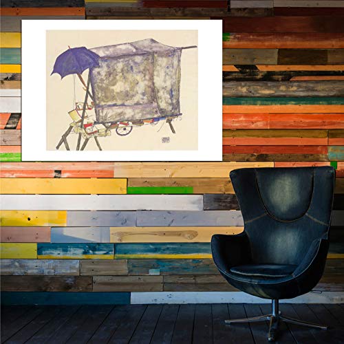 Affiche Egon Schiele Marktstand 1914 en format extra large sans cadre
