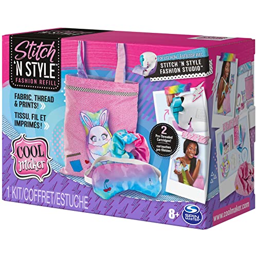 Cool MAKER, Stitch ‘N Style Fashion Studio Refill with 2 Pre-Threaded Cartridges, Fabric and Water Transfer Prints, Arts and Crafts Kids’ Toys for Girls - Image 8