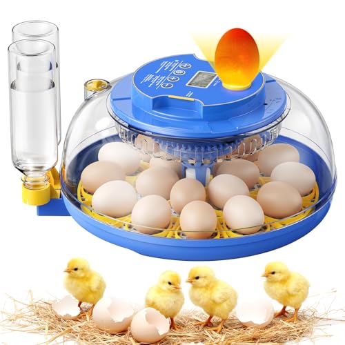 18 Egg Incubators for Hatching Eggs, 360° View with Automatic Egg Turning & Humidity Control,...