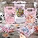 Sweetude 50 Pcs Bad Two The Bone Gift Bags Double-sided Print Plastic Bags with Handles Resealable Theme Sealed Pouch for Birthday Baby Shower Candy Gift Wrapping Supplies Decor (Bad Two The Bone)