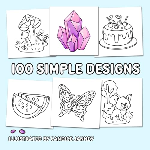 100 Bold Coloring Book: Simple, Easy, and Large Print Designs for Adults and Kids with Animals, Flowers, Food, and More! (Bold and Easy Coloring Books) - Image 2