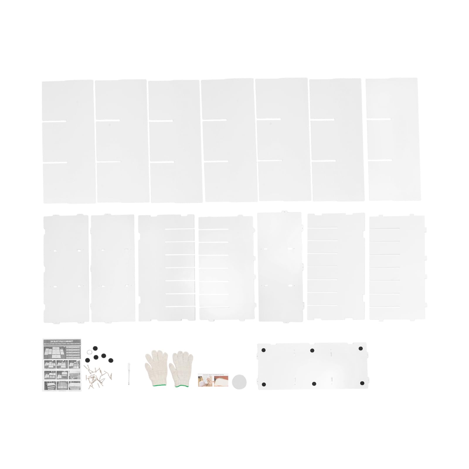 Bandeja para cartas, organizador de documentos con 24 compartimentos, soporte de escritorio, organizador de archivos, soporte para documentos, armario de archivos, bandeja de almacenamiento de
