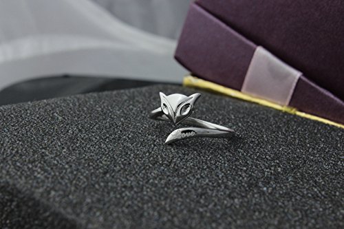 Joyid Love Fox Open Ring Adjustable Animal Fox Tail Finger Ring For Women Girls #TOP1