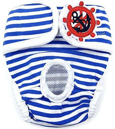KUTKUT Reusable Pet Cotton Physiological Pant| Stripe Pattern Washable Pet Diaper| Adjustable Menstruation Pant for Female Dog Diapers (Size: XXL, Waist: 55cm - 65 cm) (B099S1H1ZL) Amazon Price History, Amazon Price Tracker