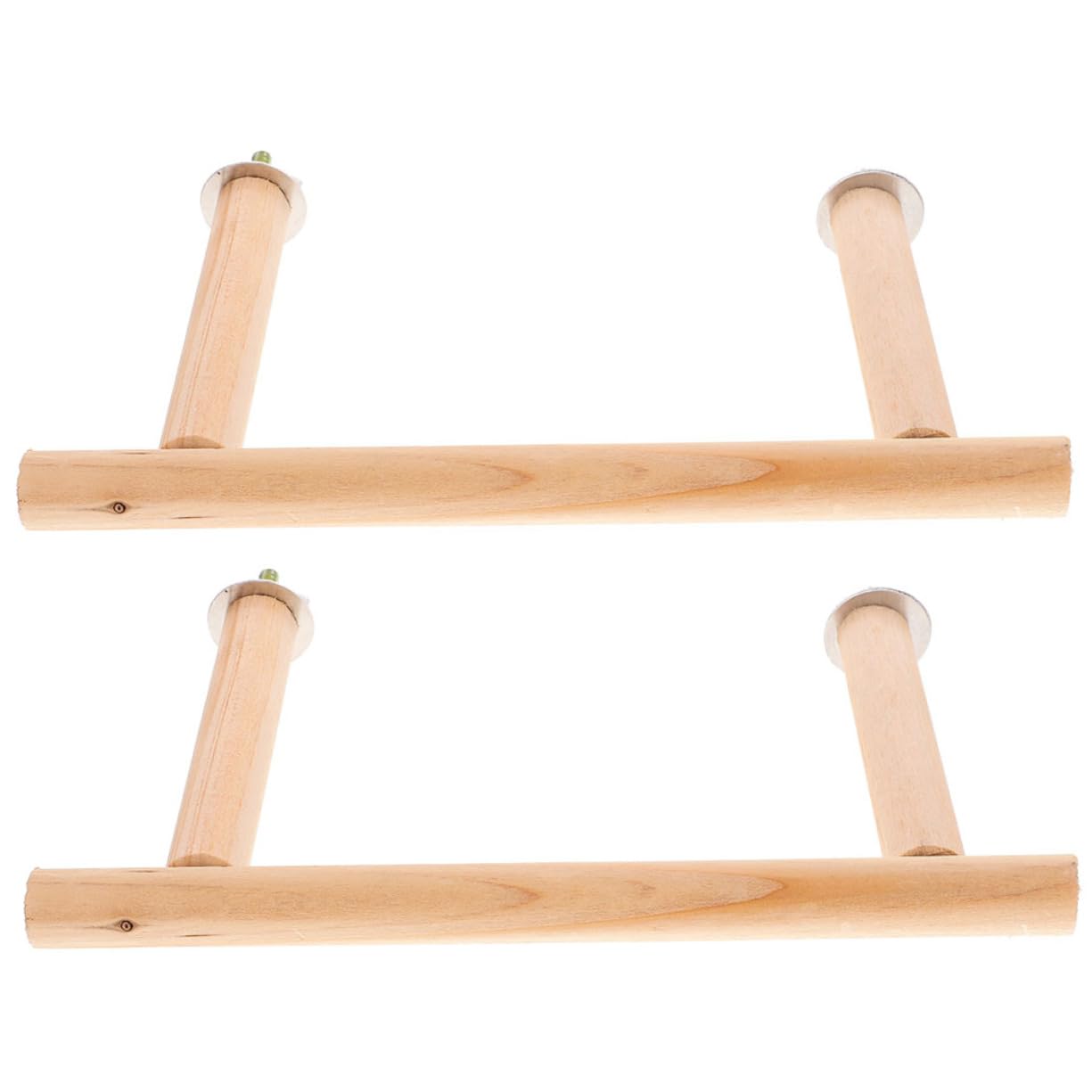 HANABASS 10piezas Soporte De Percha para Aves De Madera Natural De Juguete para Periquitos y Loros para Jaulas De Aves Estable y Duradero