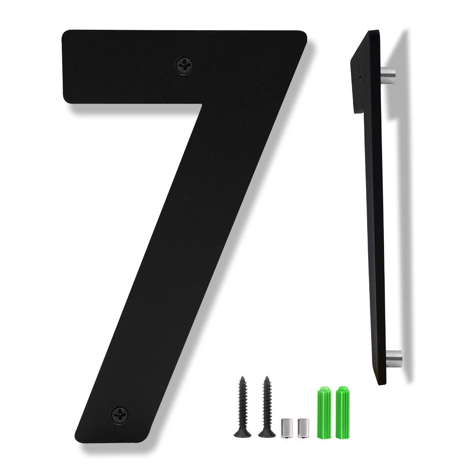 2.5 Inch Black Aluminum Letters, Floating House Address Numbers for Outside, Modern Metal Door Numbers Letters, Metal House Address Letter and Number