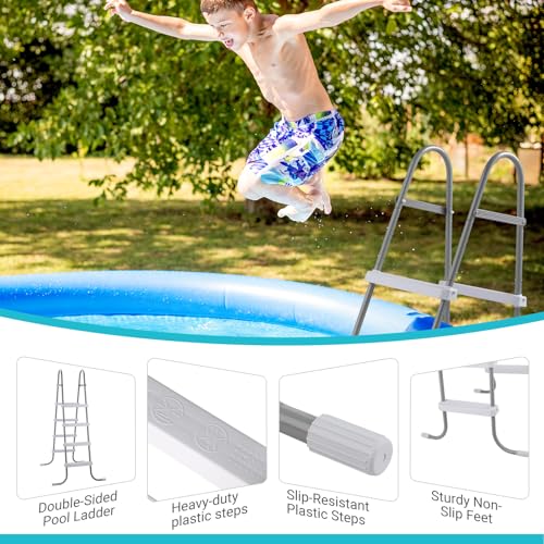 Escalera para piscina CZBZ 4 peldaños 52 pulgadas alta miniatura 6