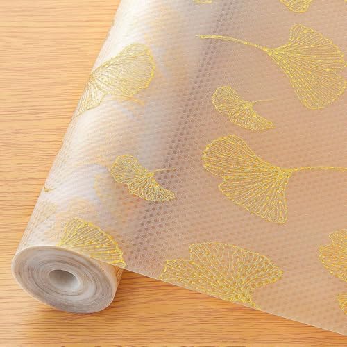Image of SHOPPOFOBIX Kitchen Mat EVA Food Grade Multipurpose Washable Anti Slip Mat /Sheet for Fridge, Shelf Liner, Table, Kitchen Drawer mat (Golden Flower)