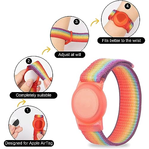 Image of Bracelet for AirTag Kids,Protective Cover for Air Tag with Nylon Wristband