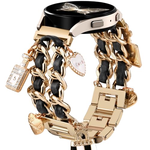 Stylish Metal Band Compatible with Samsung Galaxy Watch 7 Band/FE 6 5 4 40mm 44mm,Galaxy Active...