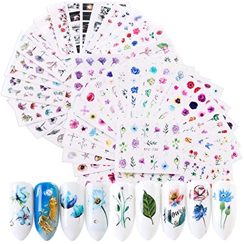 Nagelsticker, Kapmore 48 PCS Nagel Sticker Nail Art Sticker Nagelsticker Selbstklebend Kunst Aufkleber Maniküre Weihnachten Deko