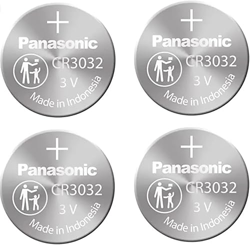 Panasonic Paquete de 4 baterías, pila de botón de litio Cr3032- CR 3032