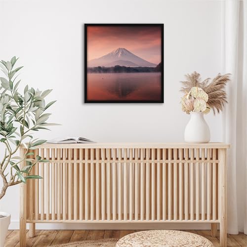 Americanflat 20x20 Picture Frame with Polished Plexiglass - Streamline Collection - Thin Border Square Frame for Wall Display - Hanging Hardware Included - Black