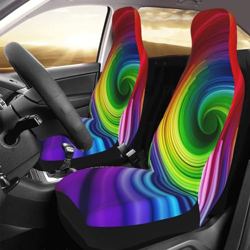 Housses de siège de voiture arc-en-ciel lot de 2 protections universelles pour SUV et berline