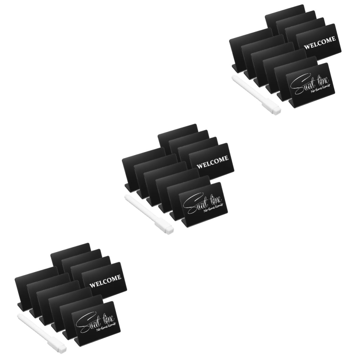 HOMSFOU 3 Series Carteles De Pizarra Acrílicos Reutilizables Bolígrafo Para Bodas Buffets Y Panaderías De Mesa Para Mostrar Y 10 Piezas X 3