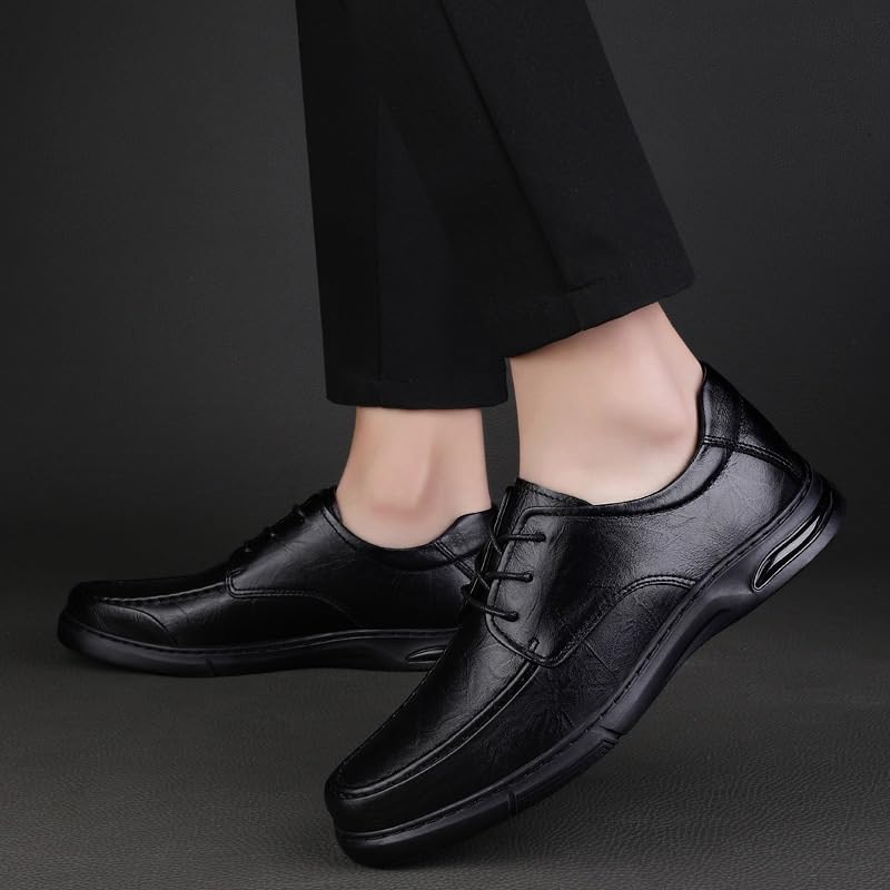 Men's Leather Lace Up Comfortable Formal Dress Sneaker Lace Up Dress Shoes Non Slip Casual Business Work Formal Oxfords Shoes Men Derby Shoe2