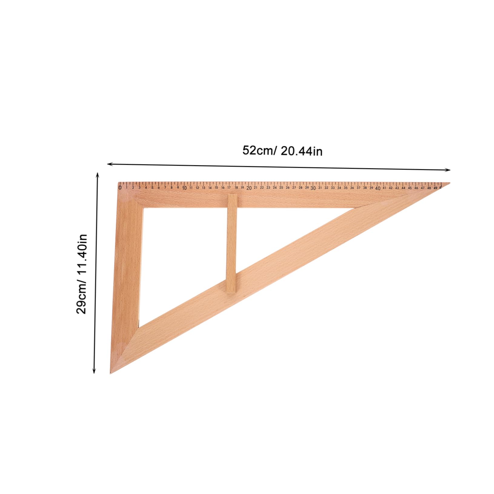 Tofficu 3stücke Holz-messwerkzeug Geometrie-dreieck Für Lehrer Und Schüler Präzises Messlineal Aus Hartholz Für Unterricht Und Kreative Projekte