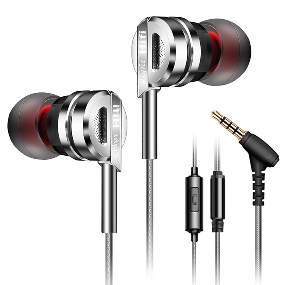 Yeabomy QKZ DM9 in Ear Monitor Headphones,Noise Canceling Earplugs Wired Dynamic with Microphone Gaming Headphones Wired Headphones and Gaming headsets