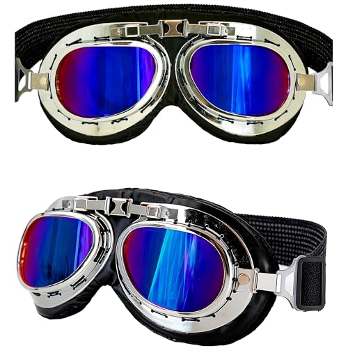 Ya en mundofriki.es: W WIDMANN MILANO Party Fashion - Gafas de aviador para adultos, gafas de piloto retro con cristales espejados, accesorio de disfraz para carnaval, trajes steampunk
