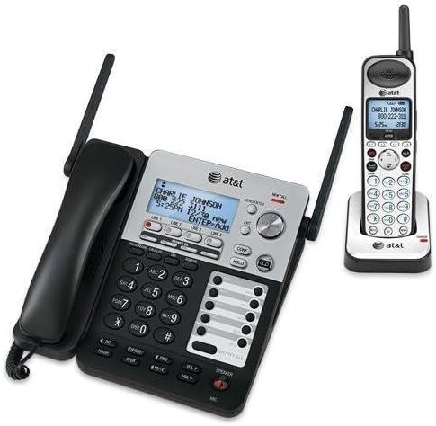 At & t synj sb671384line teléfono inalámbrico DECT, Plata