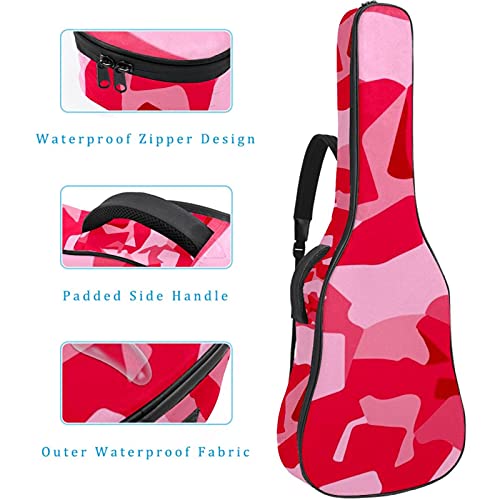 Housse de guitare électrique et basse camouflage rose style moderne - 4