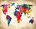Dipingere con i Numeri Adulti, Paint by Numbers Kits,Quadri da dipingere numerati con Colori e pennelli per Regalo per Decorazioni per la casa - Mappa del Mondo 40x50cm