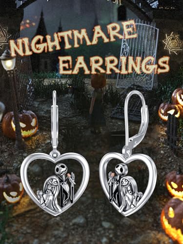 LILALO Nightmare Earrings Sterling Silver Nightmare Jewelry Skull Heart Earrings2