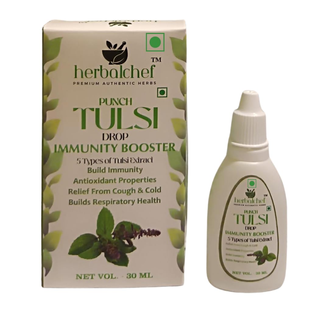 HerbalChef Tulsi drops Extract of 5 Tulsi for Natural 3X Immunity Boosting, 100% Ayurvedic Cough and Cold Relief, Pure Herbal with 5 Basil, 20ml (2) (B0CQVQY9R2) Amazon Price History, Amazon Price Tracker