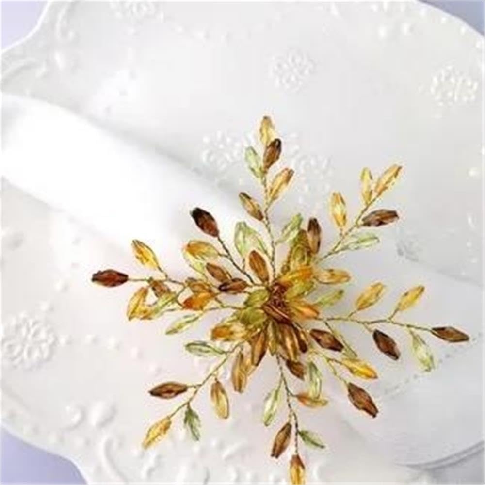 Anelli for tovaglioli in acrilico da 12 pezzi Decorazione natalizia(Gold)