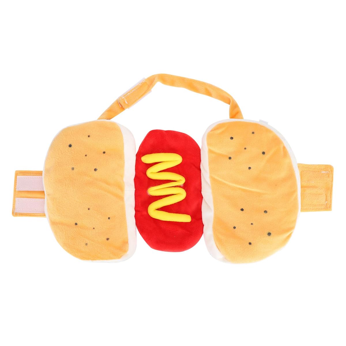 Orivin Pet Hot Dog Hamburger Costume Cotton Dog Clothes Halloween Cosplay Outfit Holiday Party Dress Up for Puppy Kitten Size L