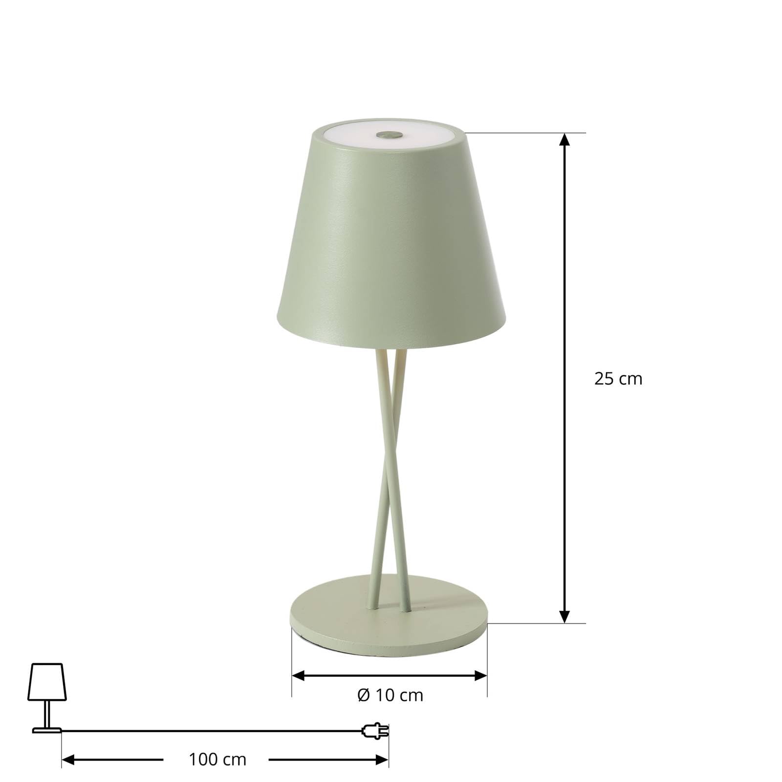 Lindby LED Janea dimmbar (spritzwassergeschützt (Modern) in Grün aus Metall (1 flammig,)