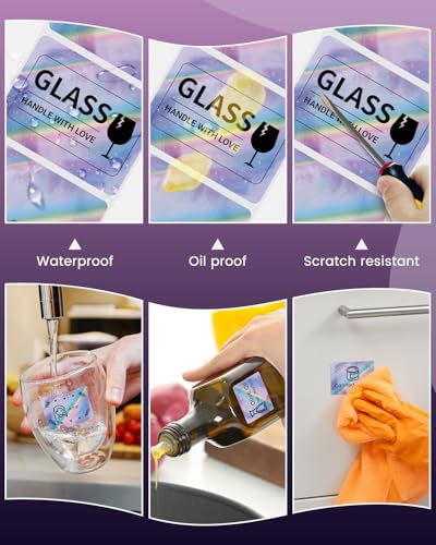 Image of Phomemo Thermal Labels - Purple Star Color Label for M110 /M100 /M220 /M250 /M108, 1.57 inchx1.18 inch(40x30mm) 190 Labels, for Small Business /Home Use, Barcode, Address, Logo, Colthing Label