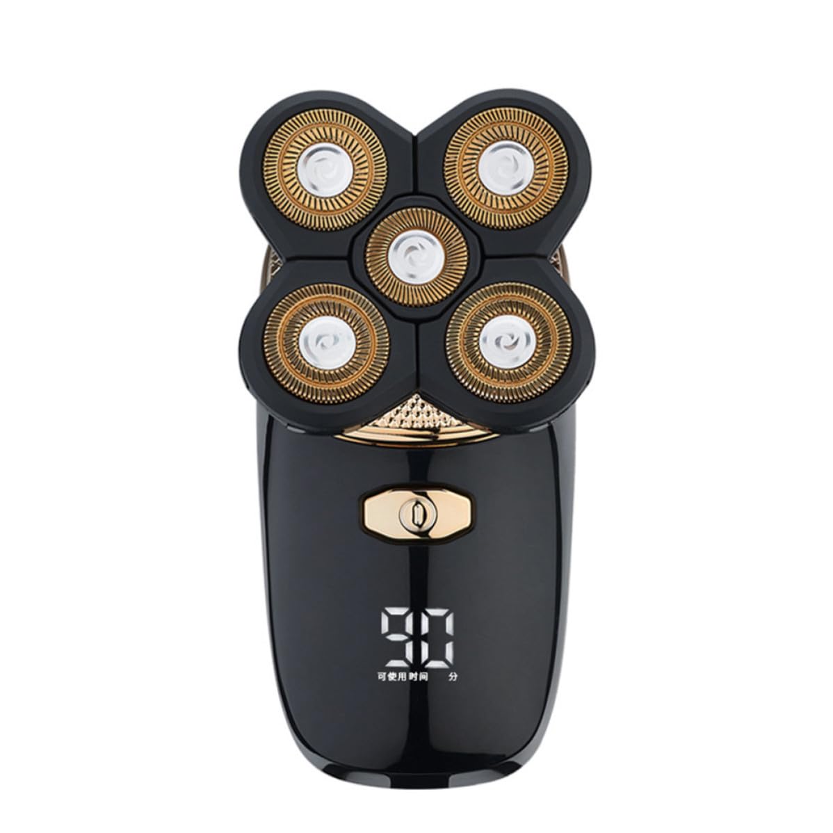 Rasoio Elettrico Uomo Five-in-one Ricaricabile USB Oro | Placcatura in Acciaio al Titanio, Rifinitura e Taglio, Design Compatto per Uso Quotidiano
