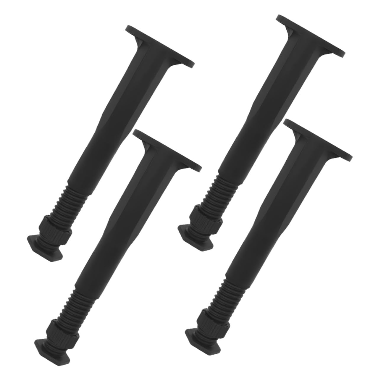 Pieds de lit Artibetter hauteur réglable support central cadre de lit noir x4