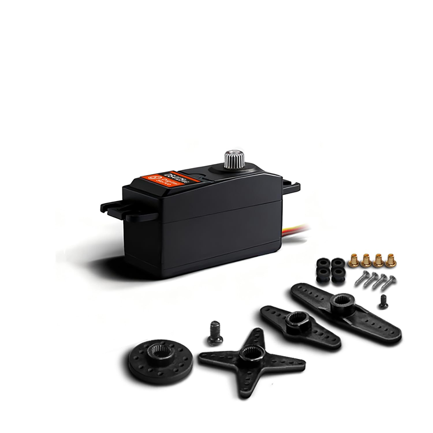 Servo 1/10 e 25T Servo 1/10 a basso profilo da 25 kg per aggiornamento modello robot auto RC 1/10 (angolo di controllo 270 °)