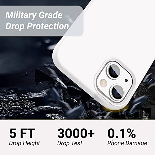 Image of LIRAMARK Liquid Silicone Soft Back Cover Case for Apple iPhone 13 Mini (5.4 Inch) (White)